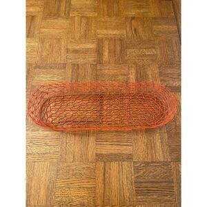Orange wire oblong basket